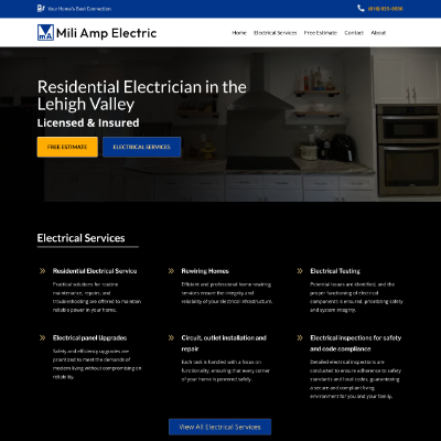 Mili Amp Electric website