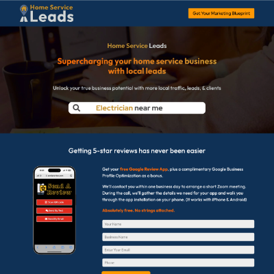 Home Service Leads website - Nazareth, PA