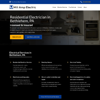 Mili Amp Electric website